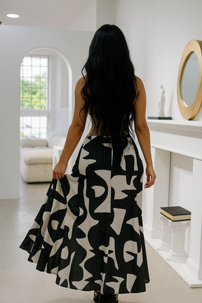 Vestido Longo Abstrato