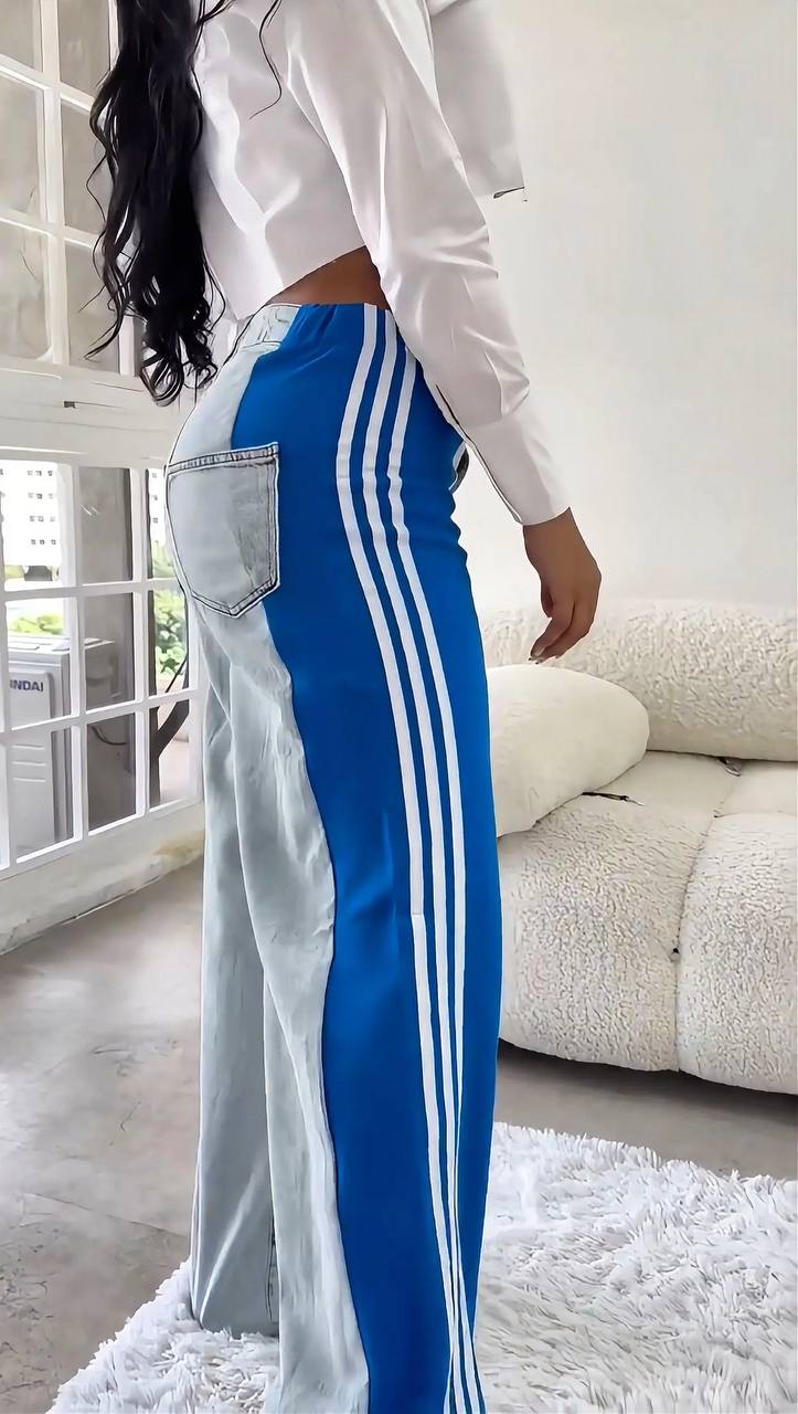 Calça Pantalona Denim Sport